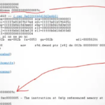 The image shows a screenshot of a null pointer execption in Microsoft Windows. Source: Zach Vorhies